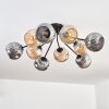 Ripoll Plafonnier, Boule lumineuse Ambre, Fumé, 10 lumières