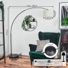 Bassagoda Lampadaire, Lampadaires arc Noir, 1 lumière, Abat-jour en tissu