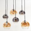 Ripoll Suspension, Boule lumineuse, Suspension Ambre, Clair, Fumé, 6 lumières