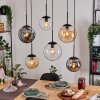 Gastor Suspension, Boule lumineuse, Suspension Ambre, Clair, Fumé, 6 lumières
