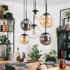 Gastor Suspension, Boule lumineuse, Suspension Ambre, Clair, Fumé, 6 lumières