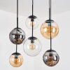 Gastor Suspension, Boule lumineuse, Suspension Ambre, Clair, Fumé, 6 lumières