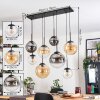 Gastor Suspension, Boule lumineuse, Suspension Ambre, Clair, Fumé, 8 lumières