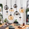 Gastor Suspension, Boule lumineuse, Suspension Ambre, Clair, Fumé, 8 lumières