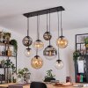 Gastor Suspension, Boule lumineuse, Suspension Ambre, Clair, Fumé, 8 lumières
