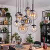 Gastor Suspension, Boule lumineuse, Suspension Ambre, Clair, Fumé, 8 lumières