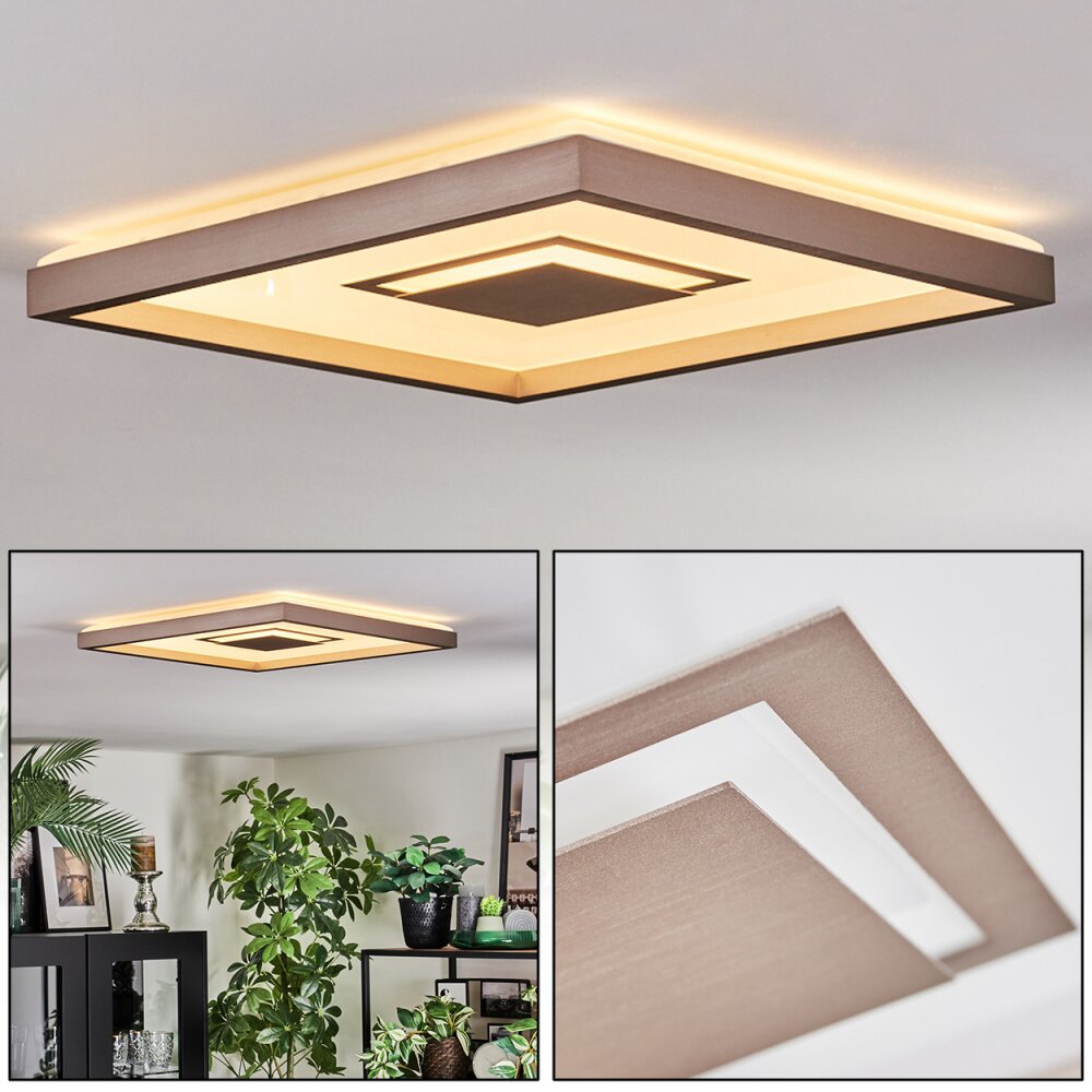 Ilion Plafonnier, Panel LED Nickel mat, Blanc, 1 lumière main product photo