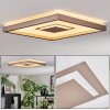 Ilion Plafonnier, Panel LED Nickel mat, Blanc, 1 lumière