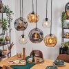 Ripoll Suspension, Boule lumineuse, Suspension Ambre, Clair, Fumé, 6 lumières