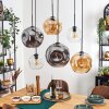 Ripoll Suspension, Boule lumineuse, Suspension Ambre, Clair, Fumé, 6 lumières