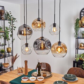 Ripoll Suspension, Boule lumineuse, Suspension Ambre, Clair, Fumé, 6 lumières Ripoll Suspension, Boule lumineuse, Suspension Ambre, Clair, Fumé, 6 lumières