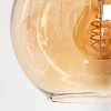 Koyoto Suspension, Boule lumineuse, Suspension Ambre, Chrome, Clair, Fumé, 6 lumières