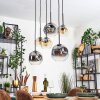 Ripoll Suspension, Boule lumineuse, Suspension Ambre, Clair, Fumé, 6 lumières