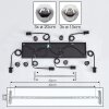 Ripoll Suspension, Boule lumineuse, Suspension Clair, Fumé, 6 lumières