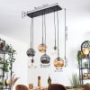Ripoll Suspension, Boule lumineuse, Suspension Ambre, Clair, Fumé, 6 lumières