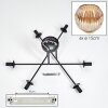 Ripoll Plafonnier, Boule lumineuse Ambre, 6 lumières