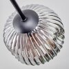 Ripoll Plafonnier, Boule lumineuse Chrome, Clair, Fumé, 6 lumières