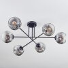 Ripoll Plafonnier, Boule lumineuse Chrome, Clair, Fumé, 6 lumières