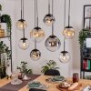 Gastor Suspension, Boule lumineuse, Suspension Ambre, Clair, Fumé, 8 lumières