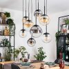 Gastor Suspension, Boule lumineuse, Suspension Ambre, Clair, Fumé, 8 lumières