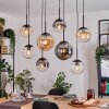 Gastor Suspension, Boule lumineuse, Suspension Ambre, Clair, Fumé, 8 lumières