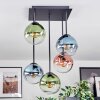 Gastor Plafonnier, Boule lumineuse Bleu, Vert, Clair, Cuivré, 5 lumières