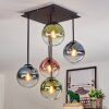 Gastor Plafonnier, Boule lumineuse Bleu, Vert, Clair, Cuivré, 5 lumières