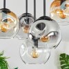 Ripoll Plafonnier, Boule lumineuse Ambre, Clair, Fumé, 5 lumières