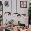 Koyoto Suspension, Boule lumineuse, Suspension Ambre, Clair, Fumé, 5 lumières