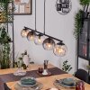 Koyoto Suspension, Boule lumineuse, Suspension Ambre, Clair, Fumé, 5 lumières