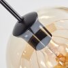 Koyoto Suspension, Boule lumineuse, Suspension Ambre, Chrome, Clair, Fumé, 8 lumières