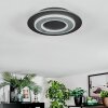 Lidor Plafonnier LED Noir, 1 lumière
