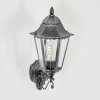 Lignac Lampe murale d´extérieur, Applique murale Noir, Argenté, 1 lumière