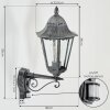 Lignac Lampe murale d´extérieur, Applique murale Noir, Argenté, 1 lumière, Détecteur de mouvement