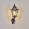 Lignac Lampe murale d´extérieur, Applique murale Noir, Argenté, 1 lumière, Détecteur de mouvement