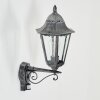 Lignac Lampe murale d´extérieur, Applique murale Noir, Argenté, 1 lumière, Détecteur de mouvement