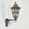 Lignac Lampe murale d´extérieur, Applique murale Noir, Argenté, 1 lumière, Détecteur de mouvement