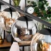 Gastor Suspension, Boule lumineuse, Suspension Ambre, Clair, Fumé, 4 lumières