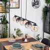 Koyoto Suspension, Boule lumineuse, Suspension Ambre, Clair, Fumé, 5 lumières