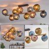 Koyoto Plafonnier, Boule lumineuse Or, Noir, 10 lumières