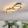 Lidor Plafonnier LED Chrome, Noir, 1 lumière