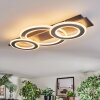 Lidor Plafonnier LED Chrome, Noir, 1 lumière