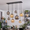 Ripoll Suspension, Boule lumineuse, Suspension Ambre, Fumé, 8 lumières