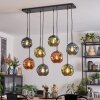 Ripoll Suspension, Boule lumineuse, Suspension Bleu, Vert, Cuivré, 8 lumières
