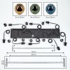 Ripoll Suspension, Boule lumineuse, Suspension Bleu, Or, Vert, 8 lumières
