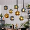 Ripoll Suspension, Boule lumineuse, Suspension Bleu, Or, Vert, 8 lumières