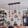 Gastor Suspension, Boule lumineuse, Suspension Ambre, Clair, Fumé, 8 lumières