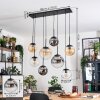 Gastor Suspension, Boule lumineuse, Suspension Ambre, Clair, Fumé, 8 lumières