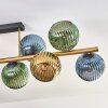 Koyoto Plafonnier, Boule lumineuse Or, Noir, 10 lumières