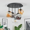 Ripoll Plafonnier, Boule lumineuse Ambre, Clair, Fumé, 5 lumières